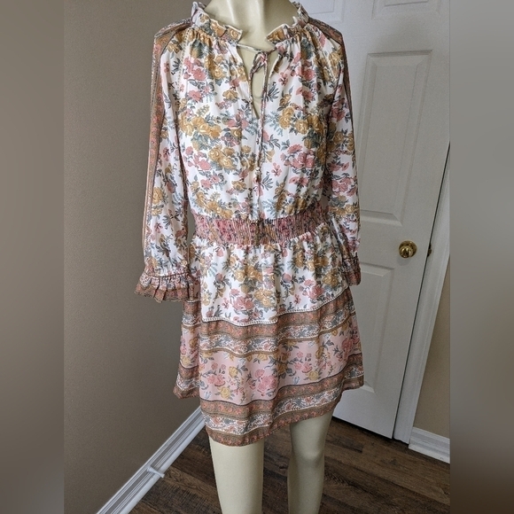 Love the label bohemian floral dress long sleeve - Picture 1 of 12